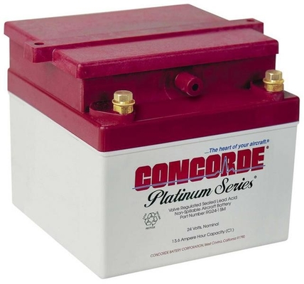 VRLA AGM Aircraft Spare Parts RG24-15M Concorde Battery