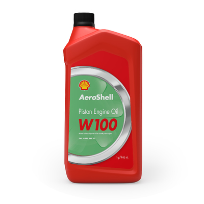 SAE Grade AeroShell Oil W100 50 Ashless Dispersant Aircraft Oil 12 Quart/Case