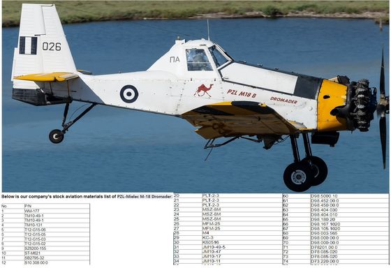 PZL-Mielec M-18 Dromader Aviation Materials