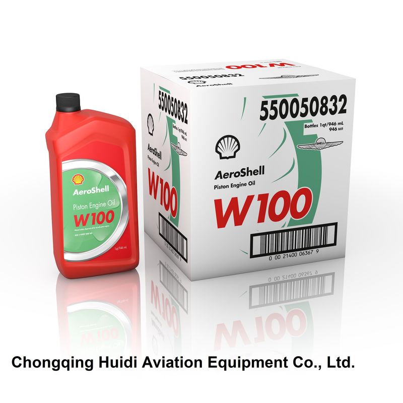 AeroShell Oil W100 SAE Grade 50 Ashless Dispersant Aircraft Oil 12 Quart/Case