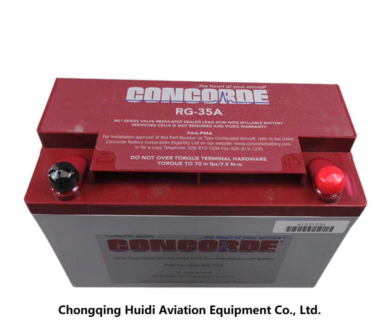 RG-35A RG-35AXC Aircraft Spare Parts Concorde Lead Acid Battery