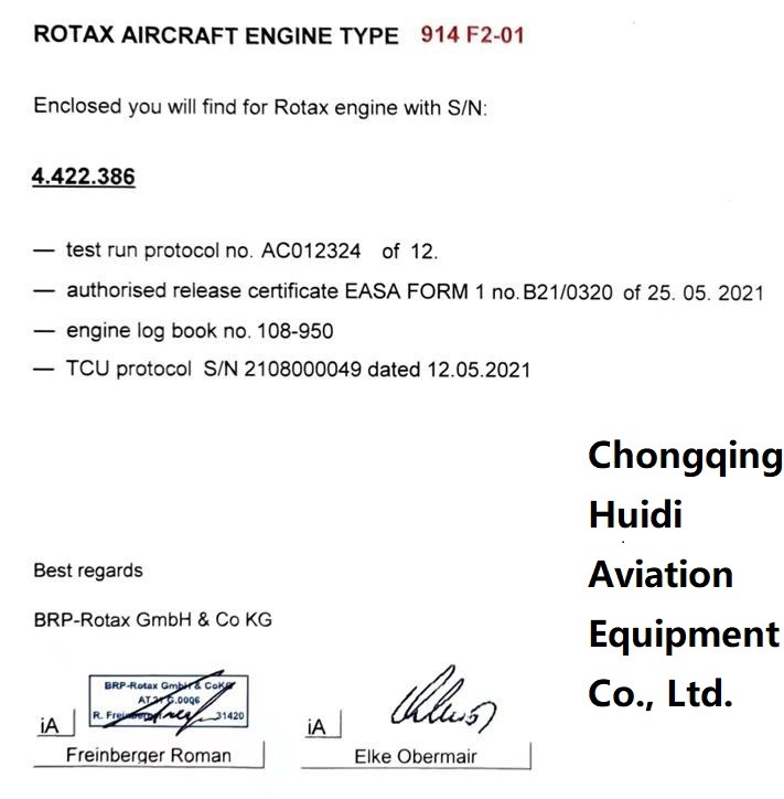 Rotax 914 F2-01 Aircraft Engine