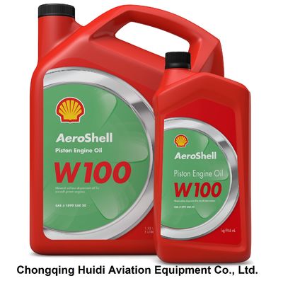 AeroShell Oil W100 SAE Grade 50 Ashless Dispersant Aircraft Oil 12 Quart/Case